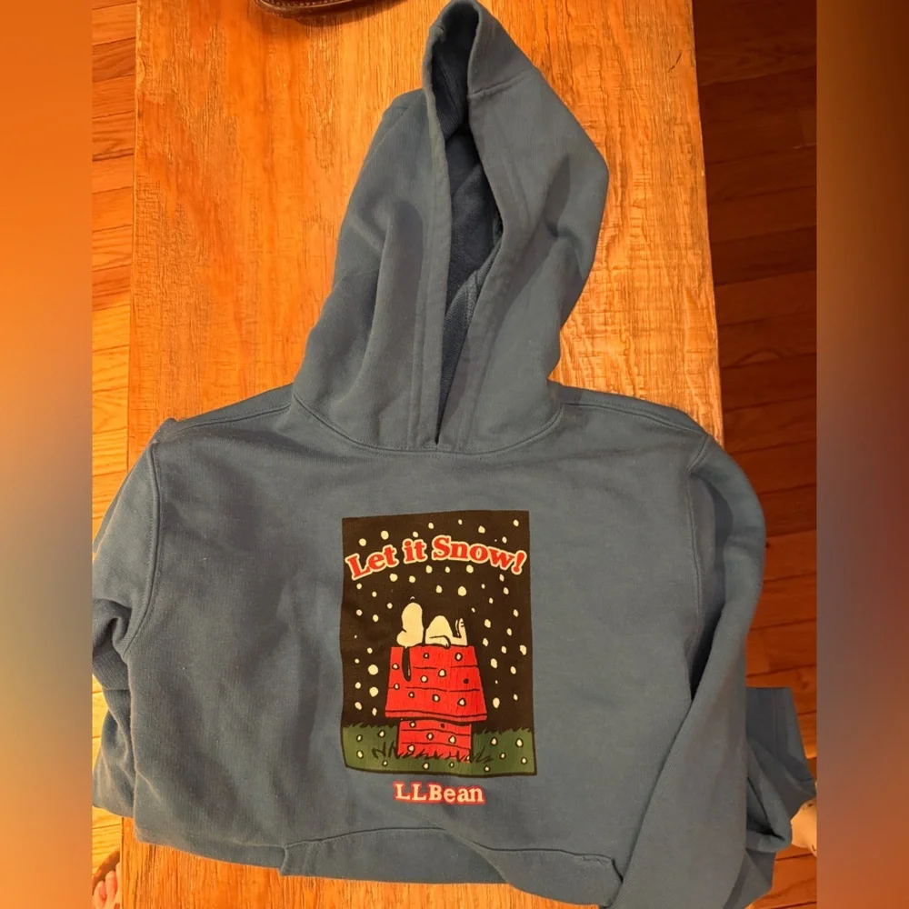 L.L. Bean x Peanuts Collab Kids Blue Graphic Sweatshirt L